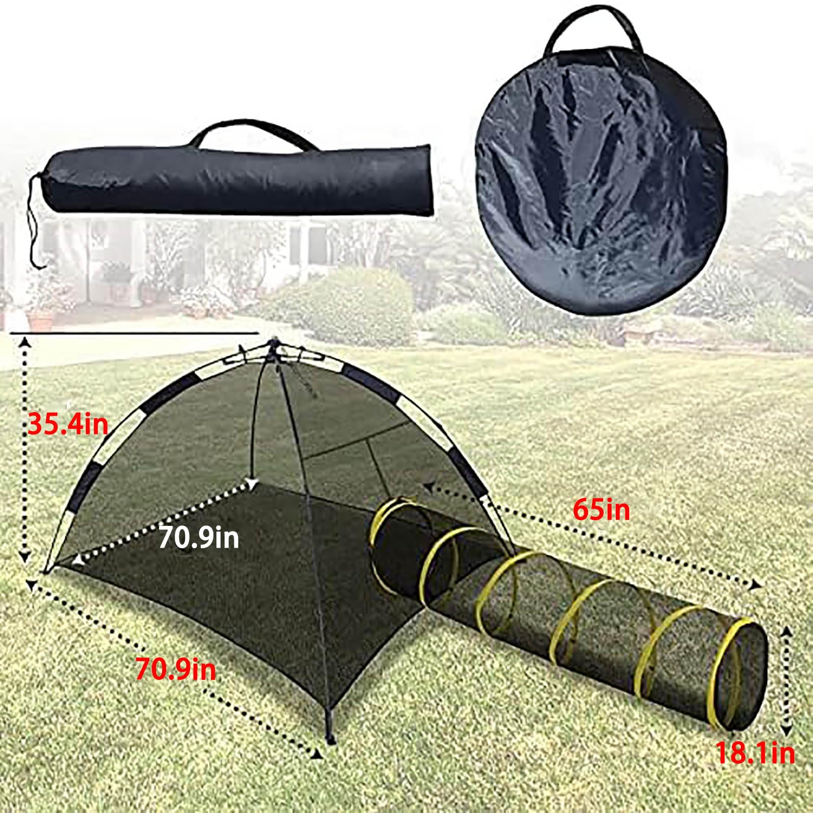 Box 2-in-1 Per Gatti E Cani Piccoli – 121,9x66x66 Cm, Con Lettiera Staccabile, Pieghevole