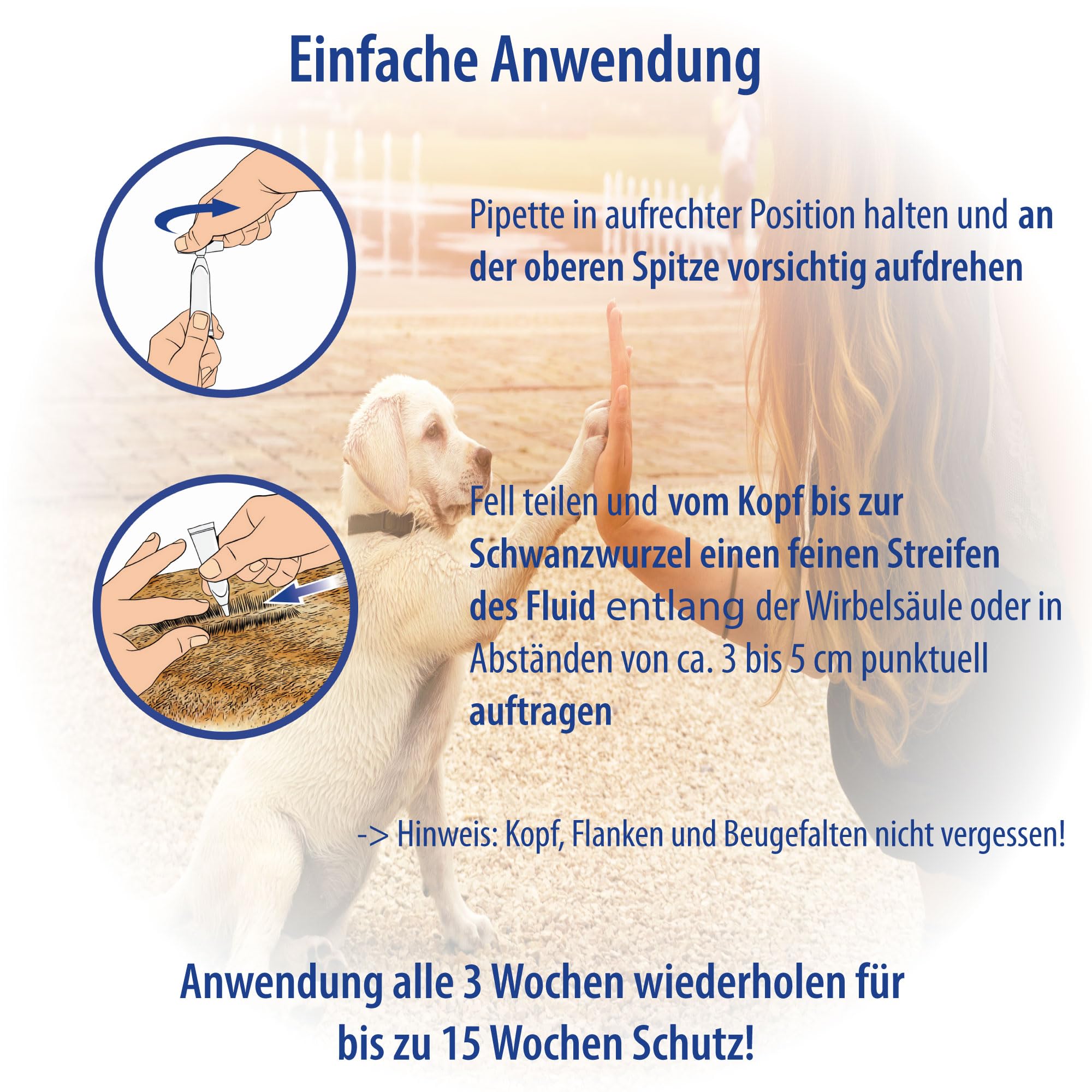 Spot on Hund I Pflanzenbasiertes Zeckenmittel OHNE CHEMIE I Effektiver Schutz vor Zecken, Flöhen und Insekten I Zeckenschutz Hund ohne Nebenwirkung I Bis zu 15 Wochen Schutz I MADE IN GERMANY