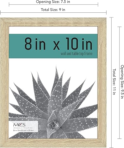 Miniatura 4 de MCS Gallery Essential Marco de madera natural, 8 x 10 pulgadas, paquete de 6
