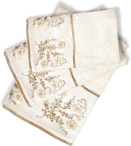 Popular Bath Juego de toallas de 3 piezas Bloomfield, beige 3 unidades