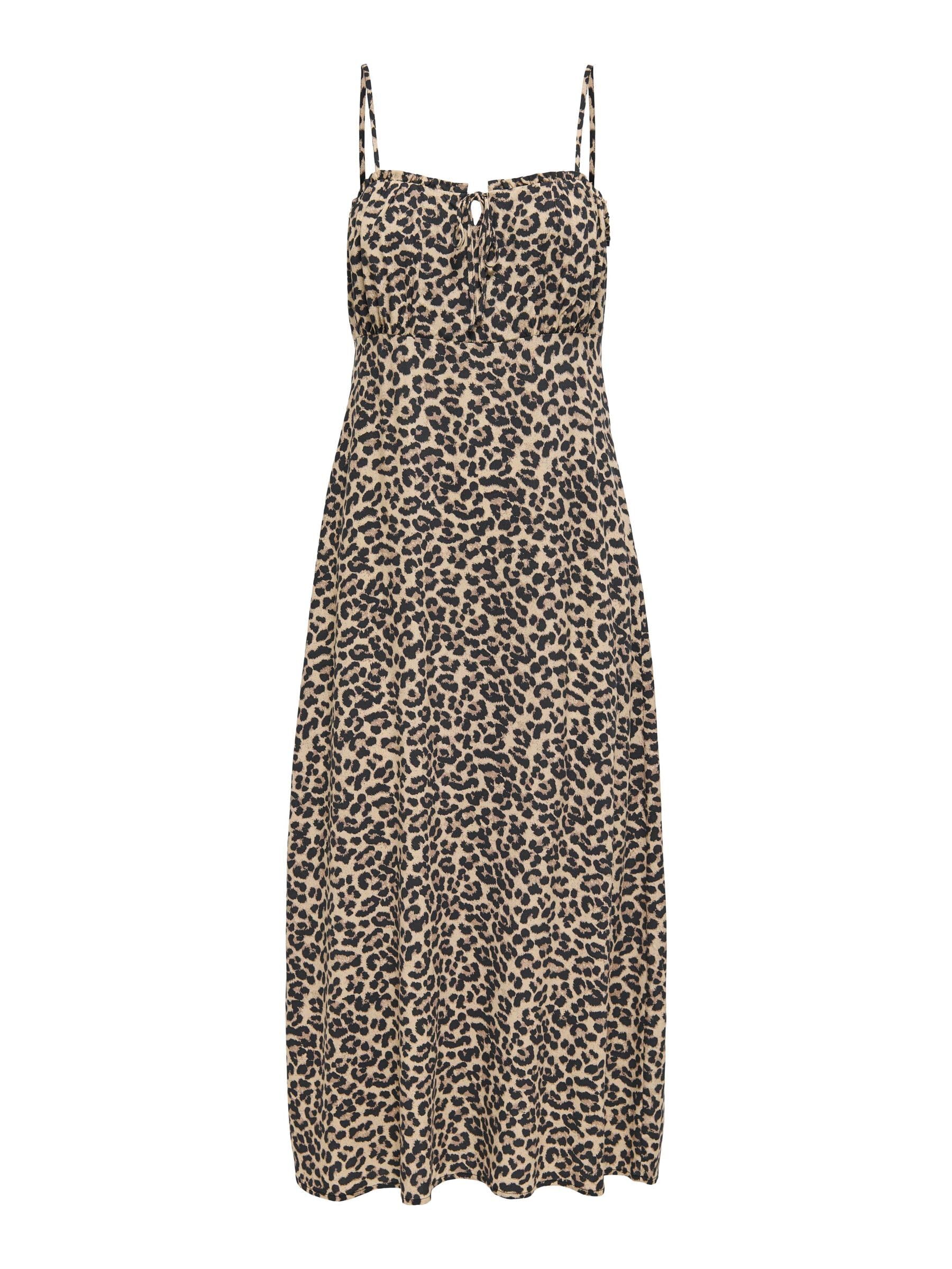 ONLY Women's Onlnelly Life Alexa Midi Dress Noos Ptm, Brown Rice, S