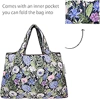 Vista 5 de allydrew Large & Small Foldable Tote Nylon Reusable Grocery Bags, Set of 2