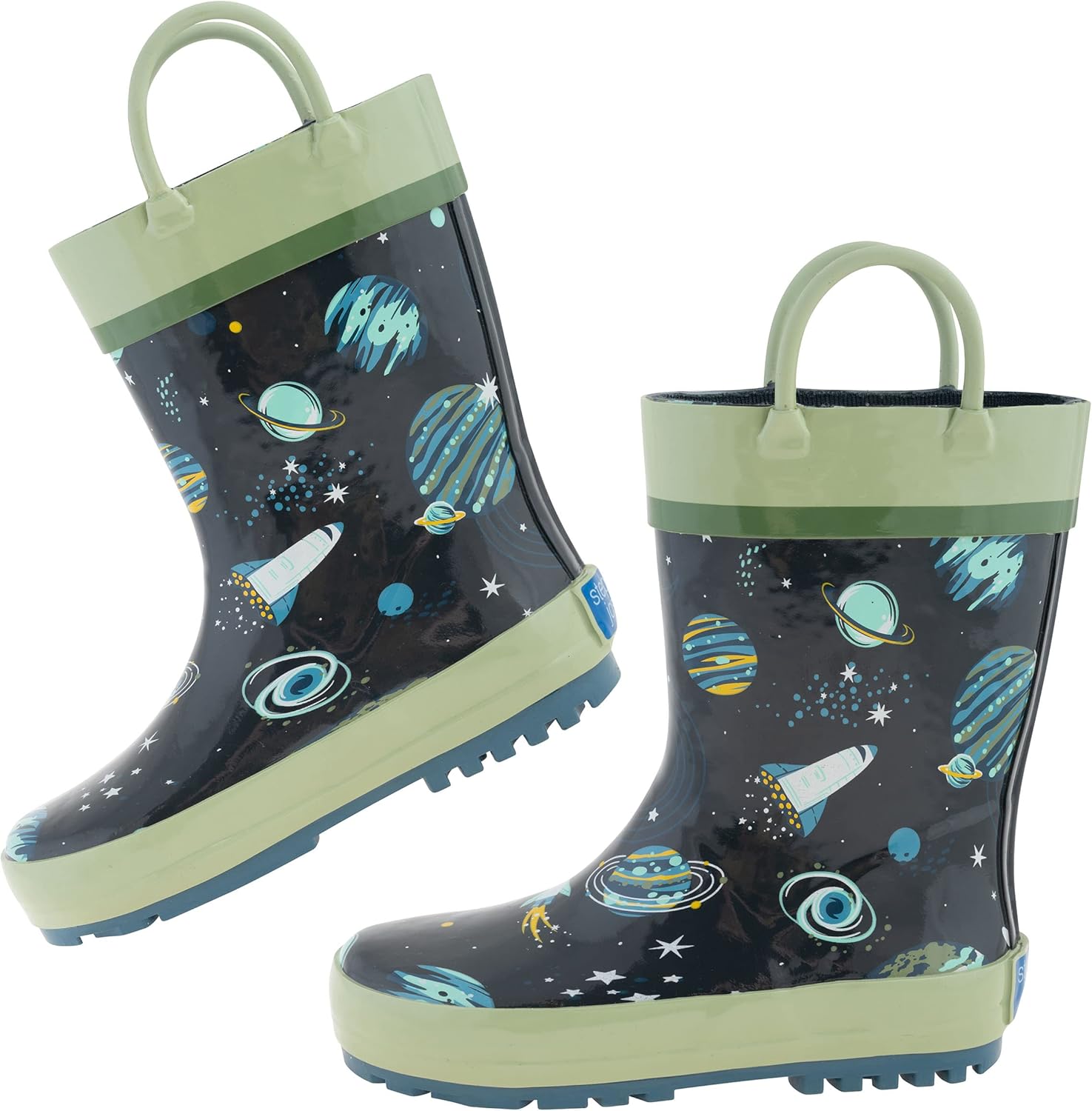 Stephen Joseph Rain Boots, Outer Space, 9 US Unisex Little Kid