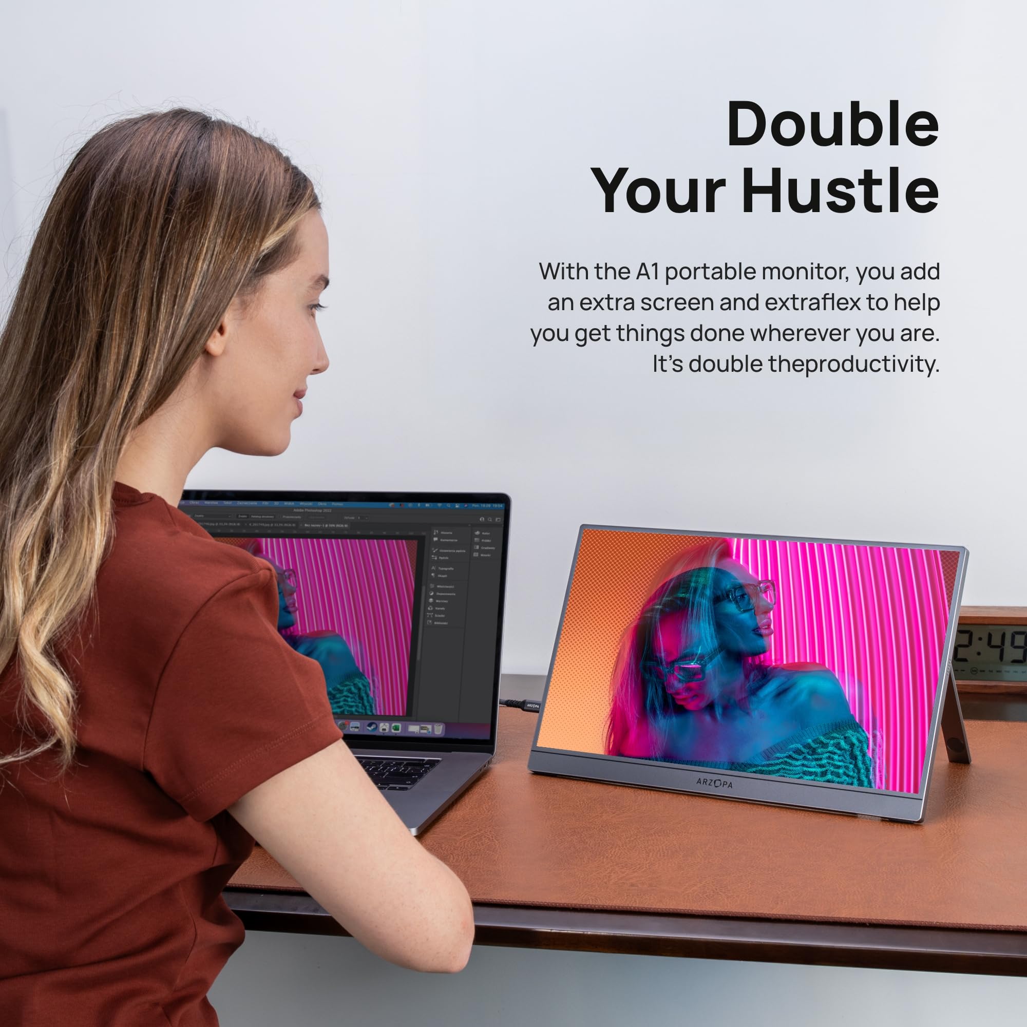 Amazon.com: ARZOPA Portable Monitor 15.6'' FHD 1080P - Ultra-Slim