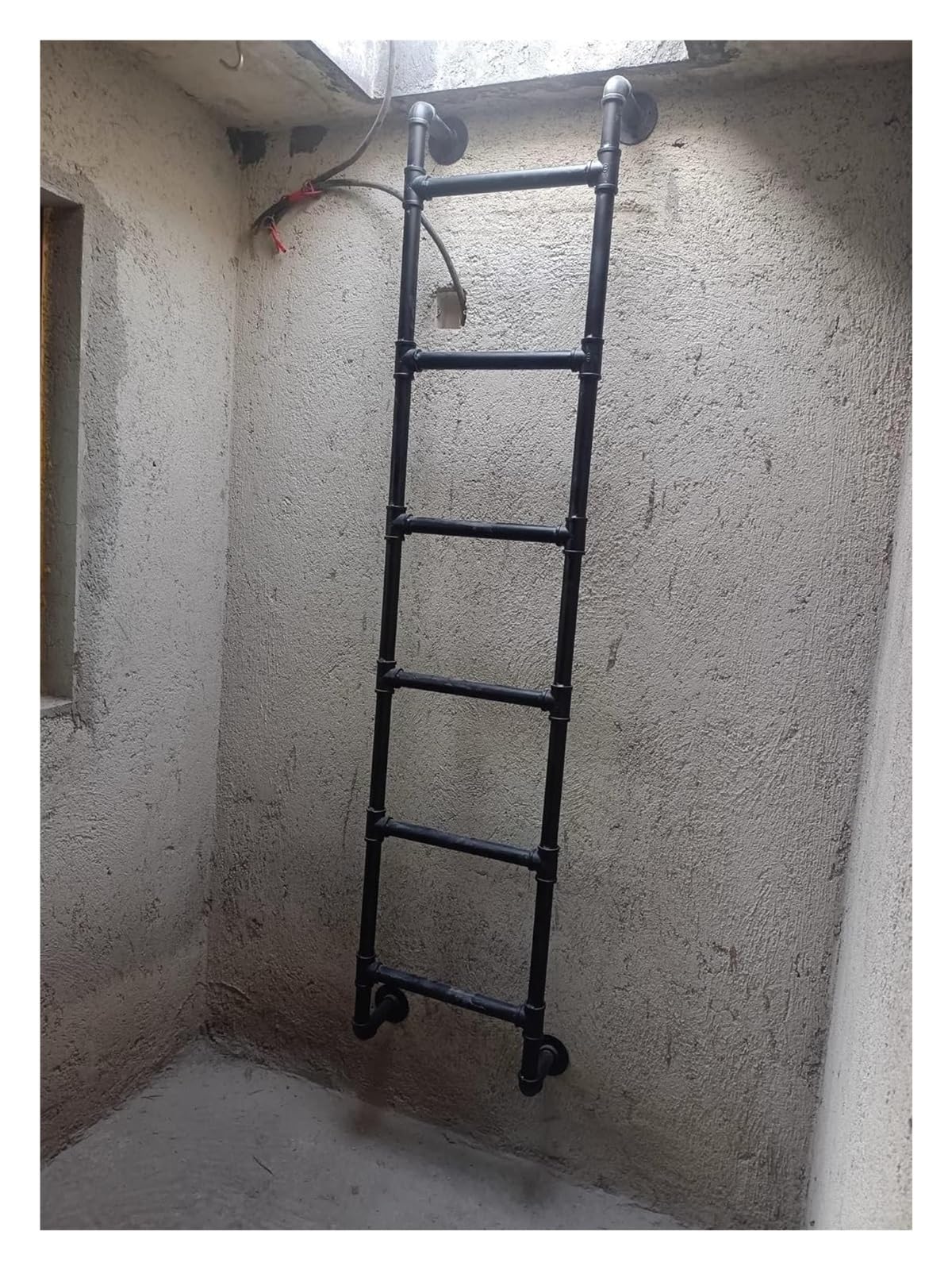 Escalera negra para litera de autocaravana, 156 cm, accesorio resistente y de escalada, ideal para niños y adultos, ahorra espacio, seguro y fiable para uso interior