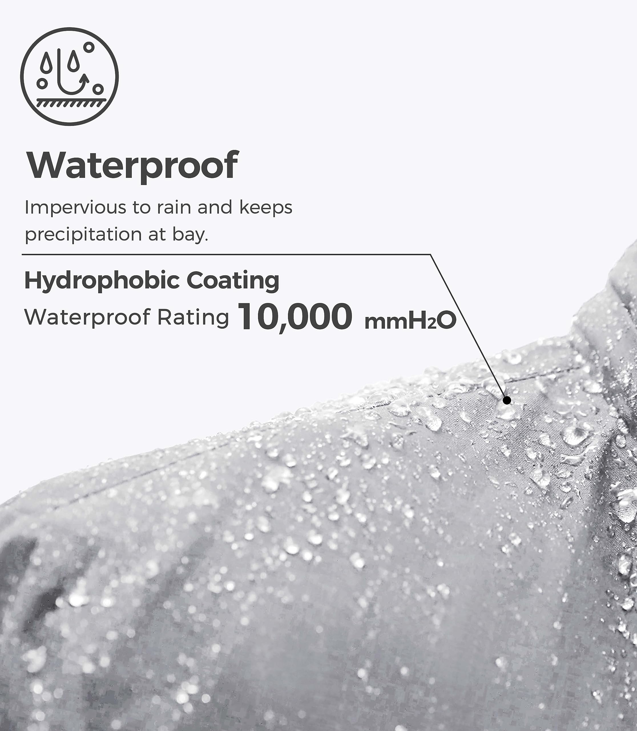 Wantdo Giacca da Sci Montagna Calda Invernale Parka da Neve Imbottita Cappotto da Snowboard in Pile Giubbotto con Cappuccio Impermeabile Uomo