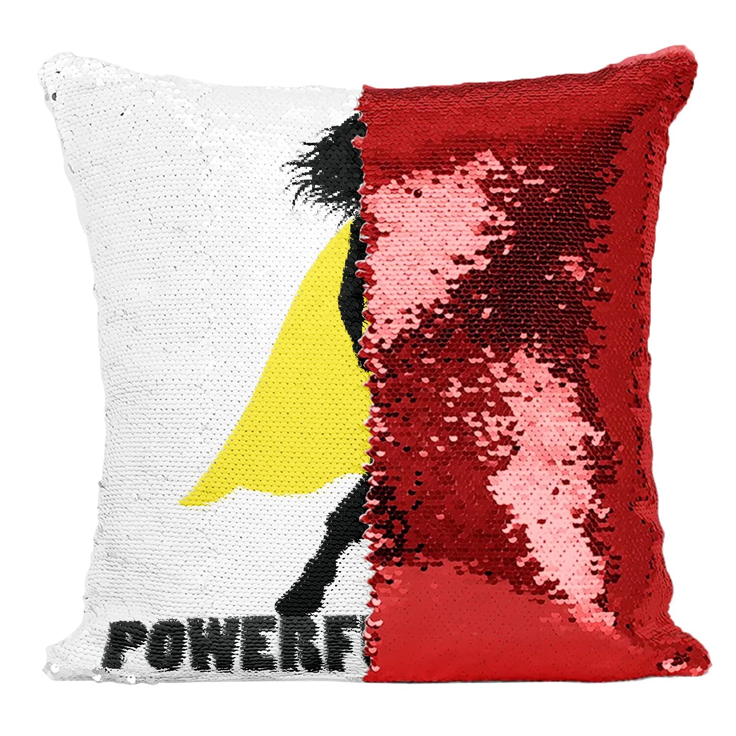 Coussin Sequin Maman Powerful : idée cadeau fête des mères originale avec paillettes