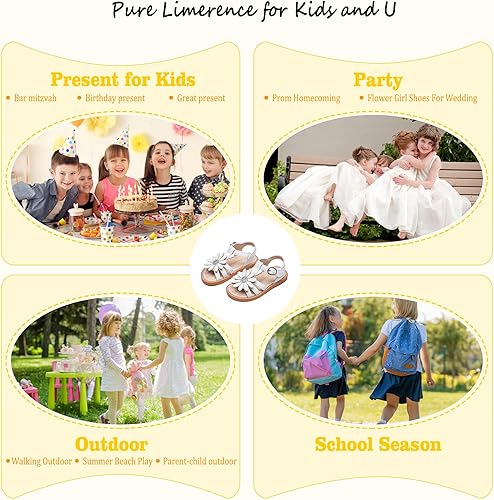 Miniatura 5 de Kiderence Sandalias para niñas pequeñas, zapatos de verano para niñas pequeñas