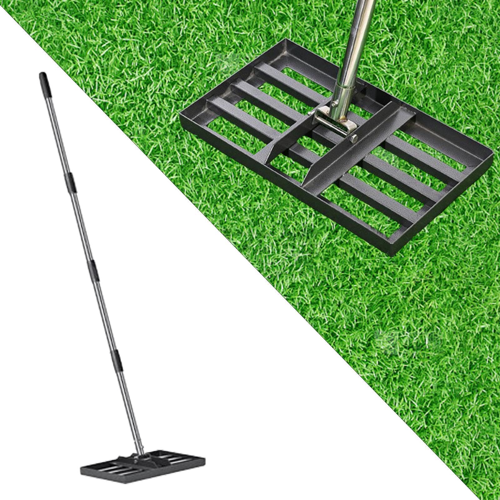 Strumento livellatore per campi da golf in acciaio inossidabile, facile da maneggiare, realizzato per un'eccellente manutenzione del prato e dei , Canna corta a 4 sezioni , 43.5x25 cm