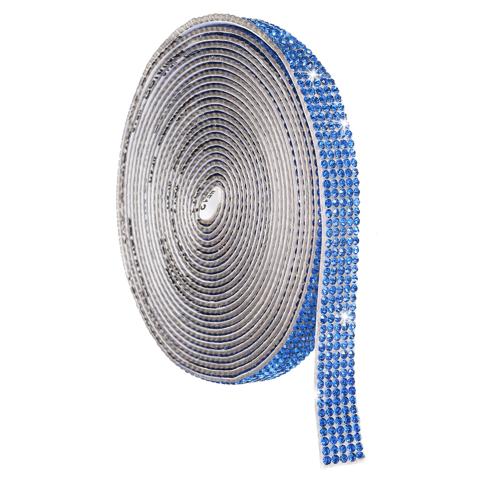 QUARKZMAN Cristallo Strass Nastro Rotolo 5 File 4 Iarde Autoadesive Strisce Cristallo Strass Adesivi per Arti Arti Artigianato Matrimonio Compleanni Decorazioni Pavone Blu