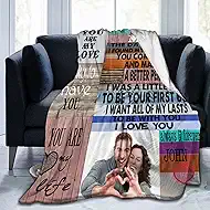 Personalized Anniversary Valentines Gifts for Husband Boyfriend,Wedding Christmas Custom Name Blankets Gifts to My Man,Ultra-Soft Micro Fleece Blankets Soft Bedding Sofa