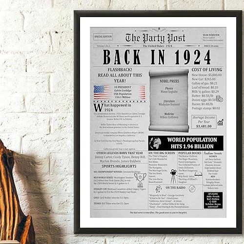 Miniatura 6 de Póster decorativo para fiesta de cumpleaños número 26  Tarjeta de aniversario de hace 26 años para mujeres y hombres. Suministros de decoración del