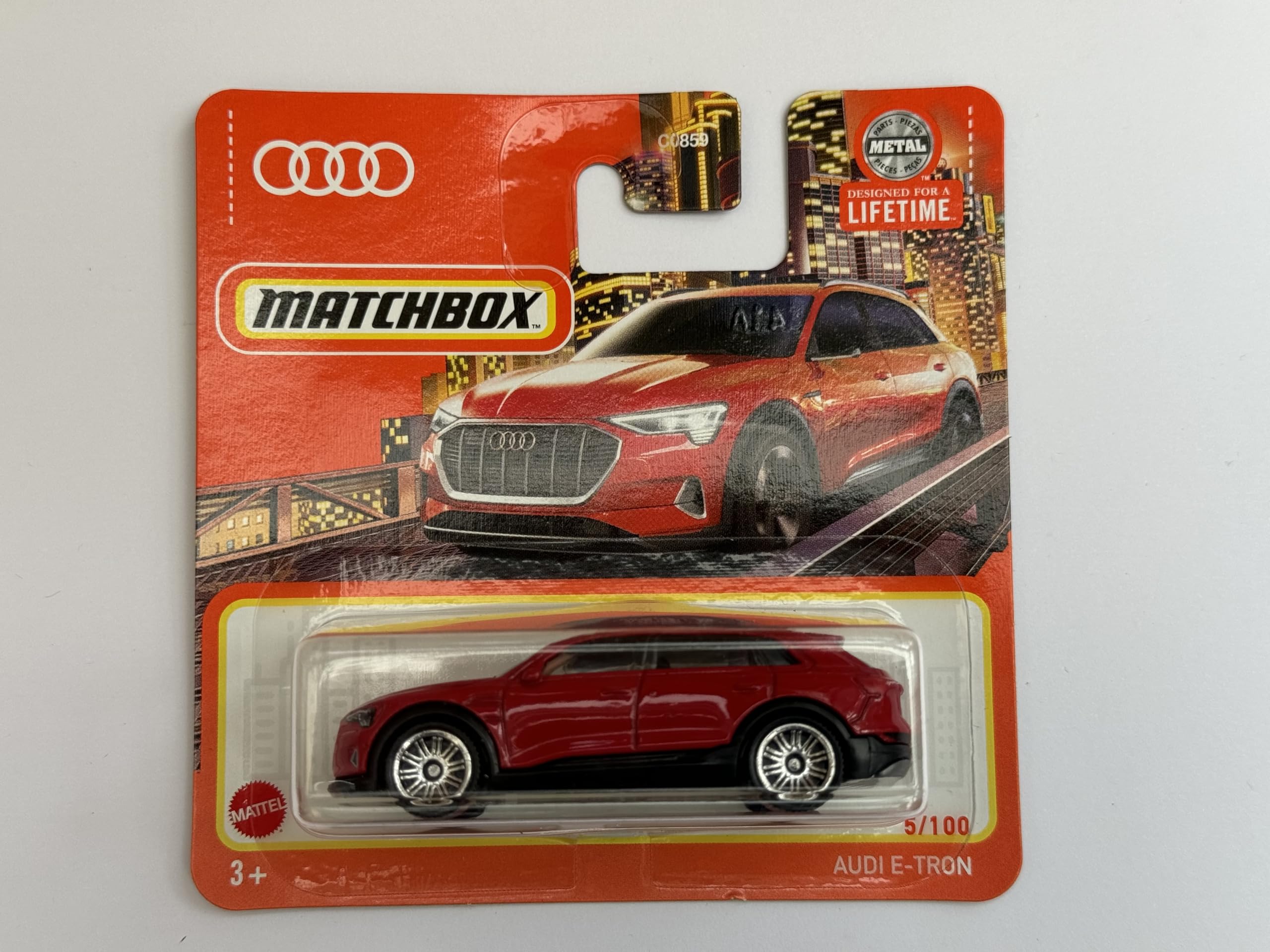 2024 Matchbox Audi E-Tron Red 5/100 (Short Card) HVN88