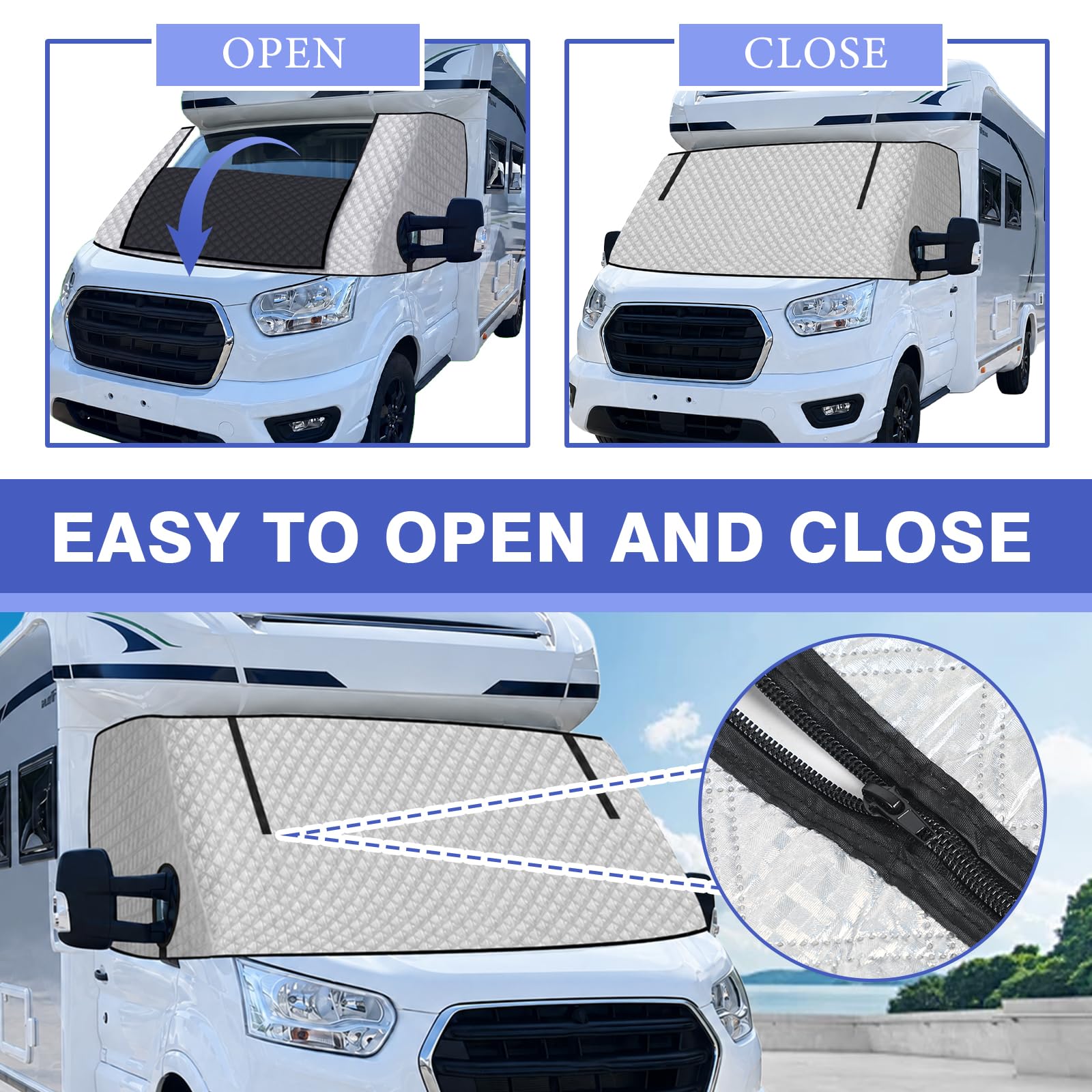 Copertura termica per parabrezza per Ford Transit MK8 MK9 2014-2026