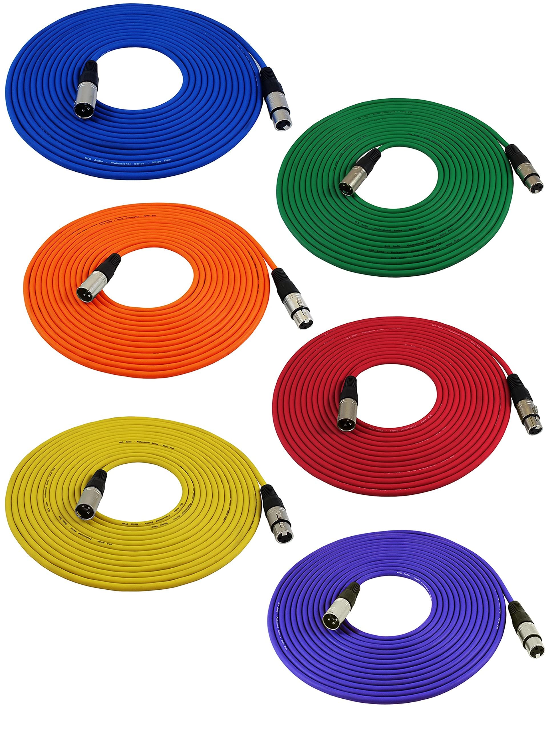 XLR Kabel Mikrofonkabel Patchkabel 7.5m 6Pack - XLR Stecker auf Buchse Mikrofonkabel - Symmetrisches Mikrofonschlangenkabel