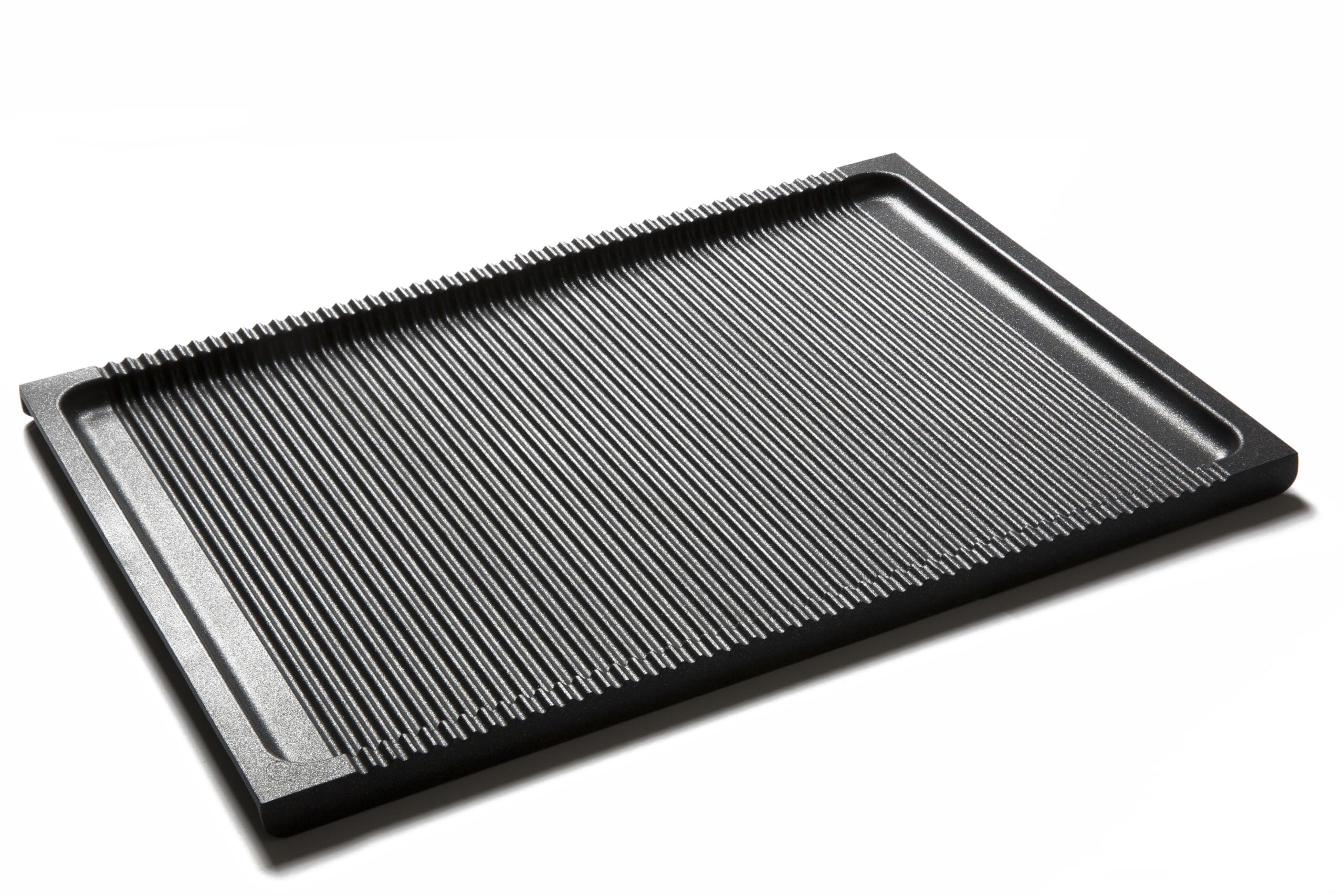 RISOLI’ | BBQ, Piastra Antiaderente 38x22cm, Griglia per Barbecue e Forno, Alto Spessore 6 mm, in Alluminio Fuso Riciclato, Made in Italy