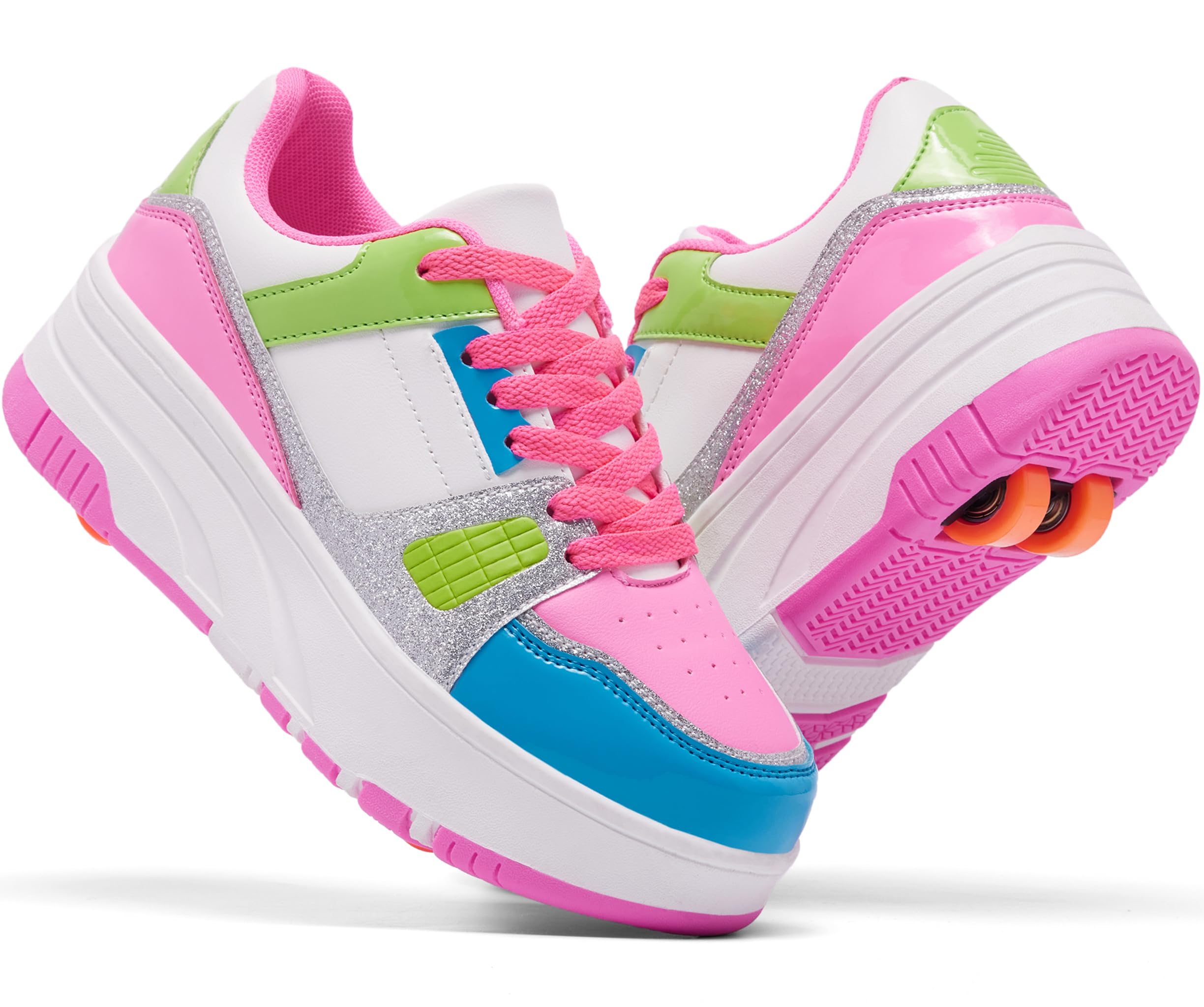 ANEFUN Ragazzi Ragazze Scarpe con Ruote Pattini Pattinaggio Bambini Pattini a Rotella Scarpe con 4 Ruote Rimovibili Comfort Sport Outdoor per Bambini