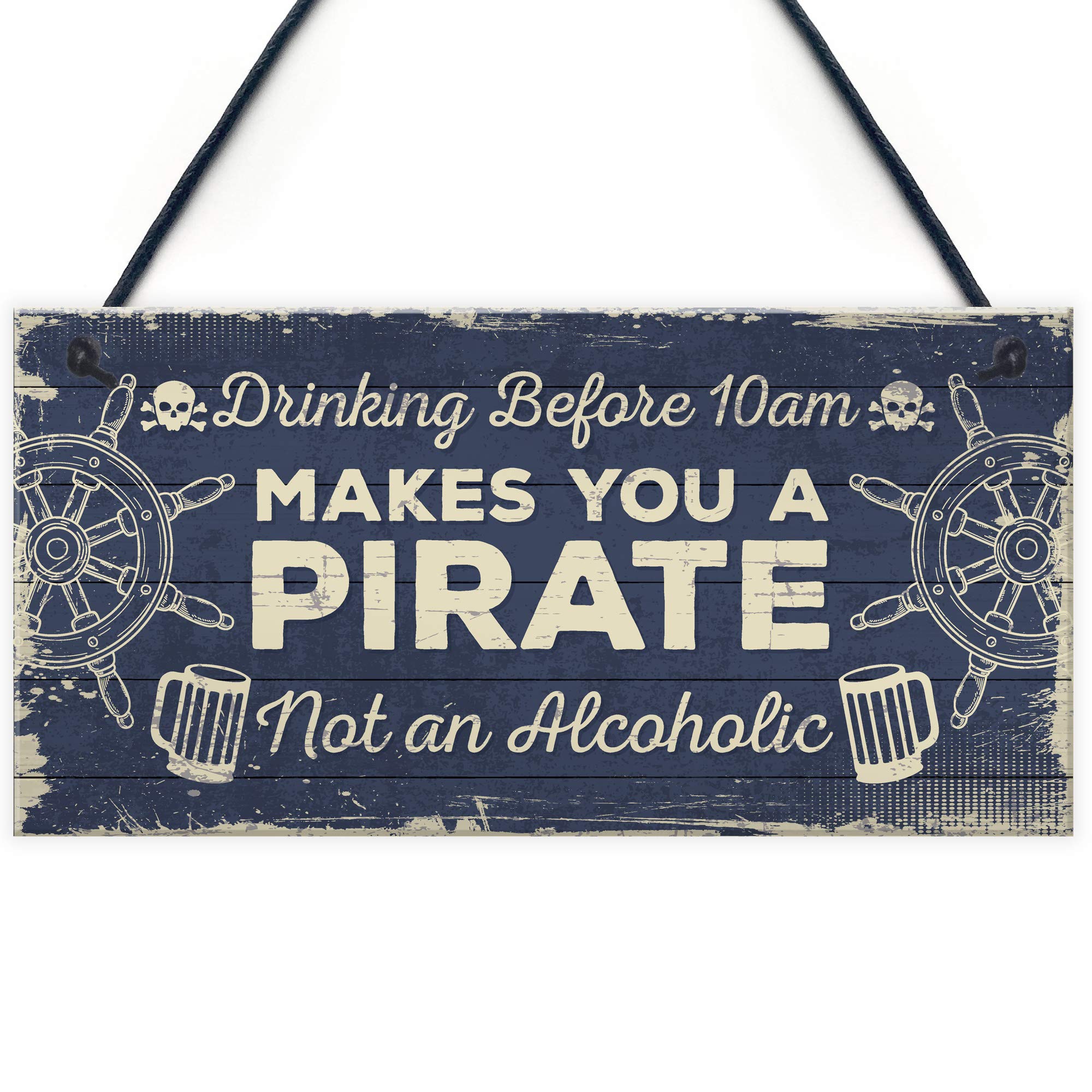 Red Ocean Funny Nautical Home Bar Pub Man Cave Shabby Chic Plaque Beer Vodka Gin Gifts For Men