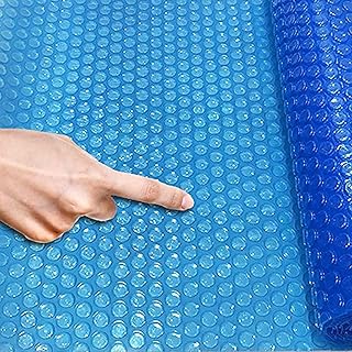 HOUKAI Cobertura térmica para piscina – Cobertor redondo azul de 2,3 m – Mantém fora as folhas, detritos de sujeira, insetos, conjunto rápido – cobertura solar para piscina acima do solo