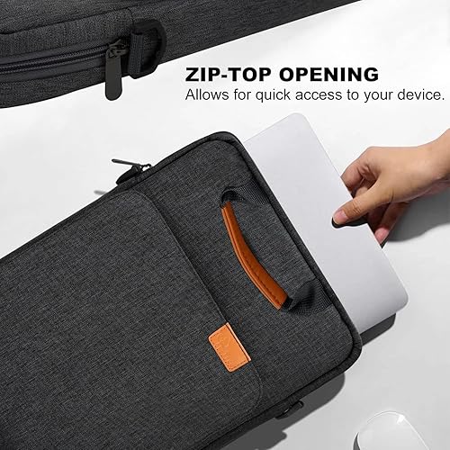 Miniatura 6 de Funda para laptop de 13 pulgadas con correa para el hombro y asa, funda de transporte para Apple Macbook iPad 13.3, Chromebook