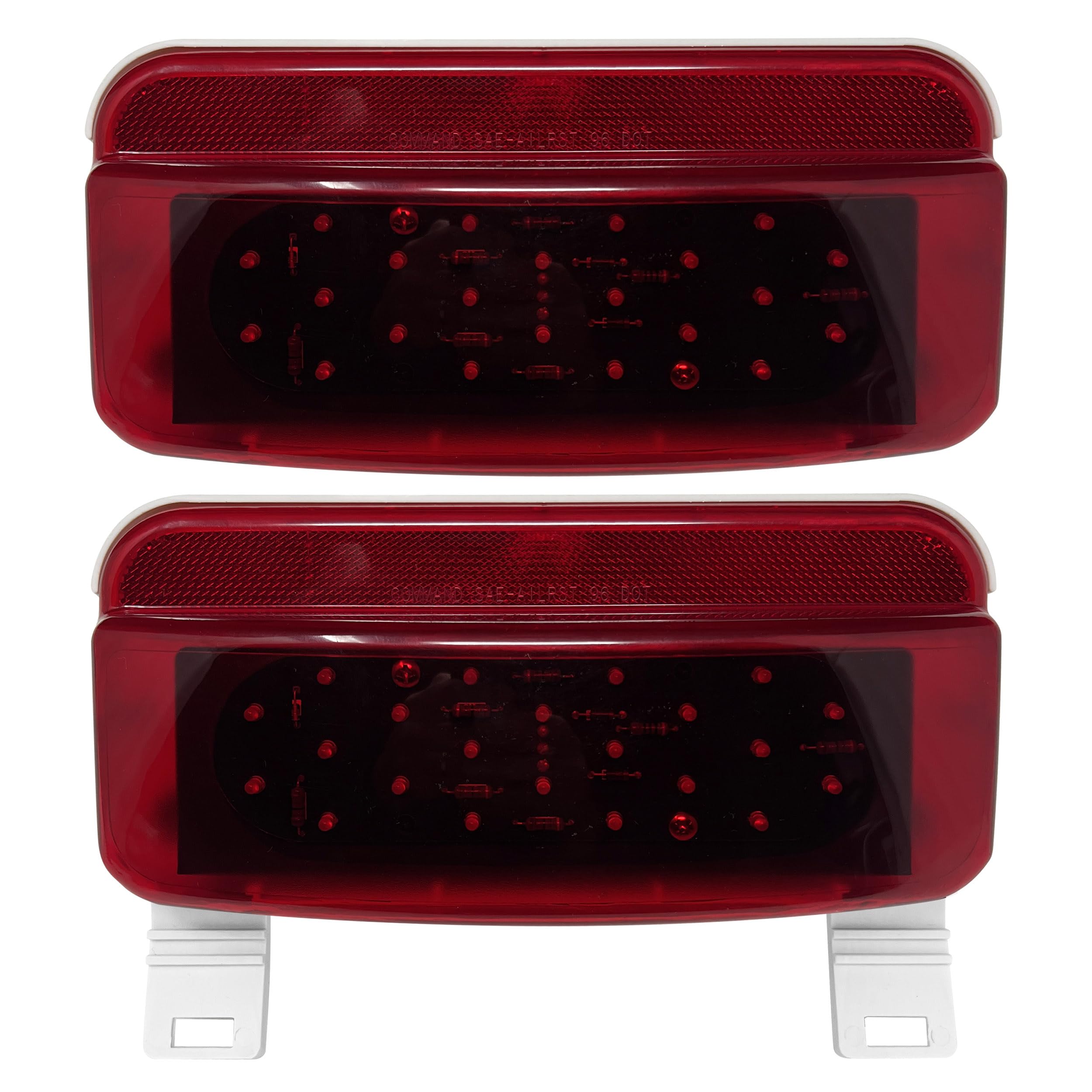 Command Electronics Surface Mount 12 Volt Taillights – Polycarbonate Lens – CSA Certified for The US And Canada – 12V Utility Tail Light – Incandescent Bulb – 2 Pack Tail Light Right