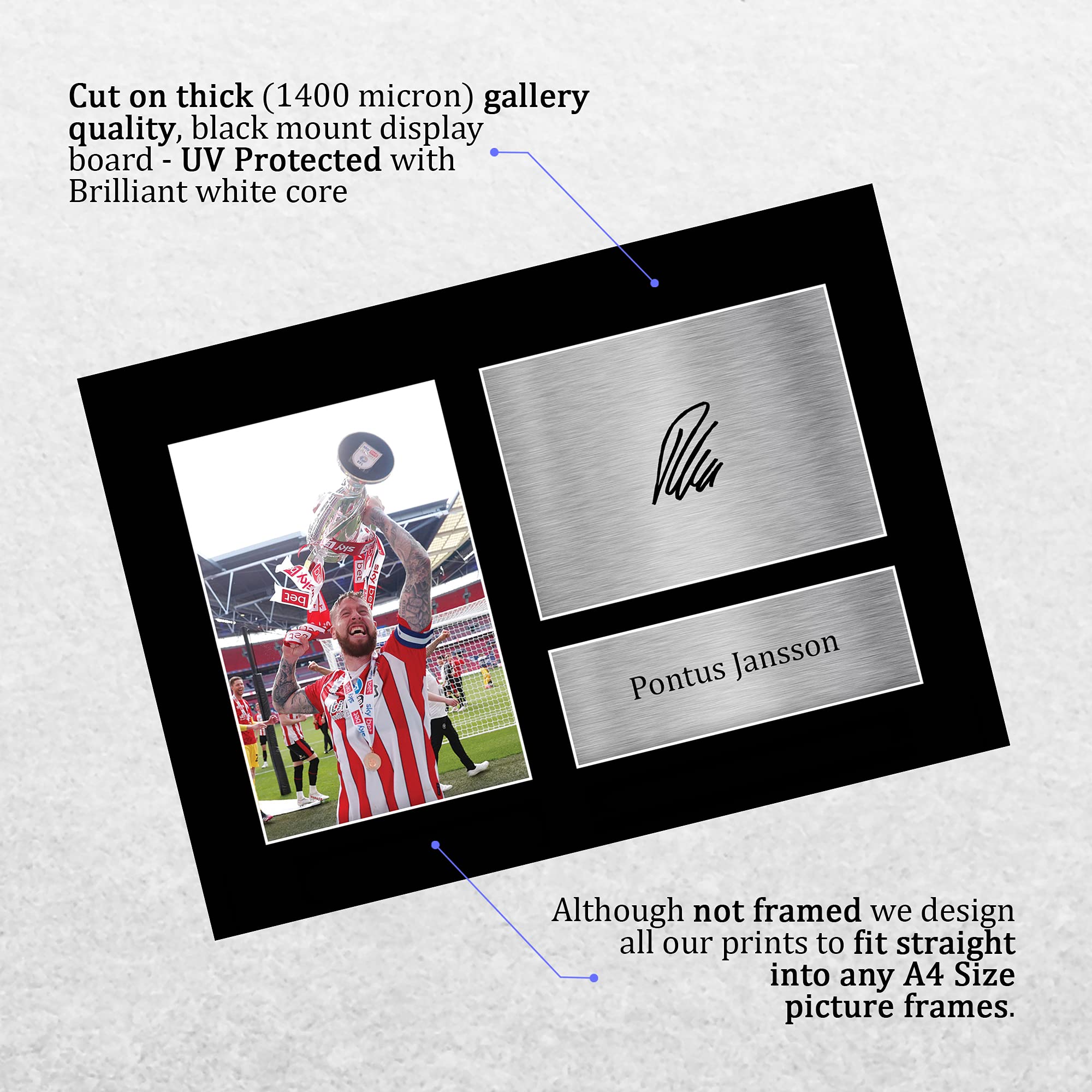 HWC Trading A4 Pontus Jansson Brentford Gifts Printed Signed Autograph Picture for Football Fans and Supporters - Image 3