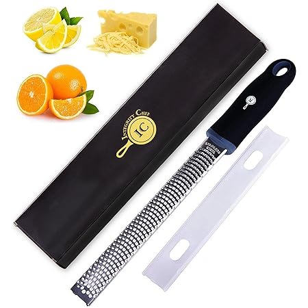 Microplane Zester Stainless Steel Lemon Zester | Multi-Purpose Grater For Cheese, Garlic, Chocolate Zester Grater