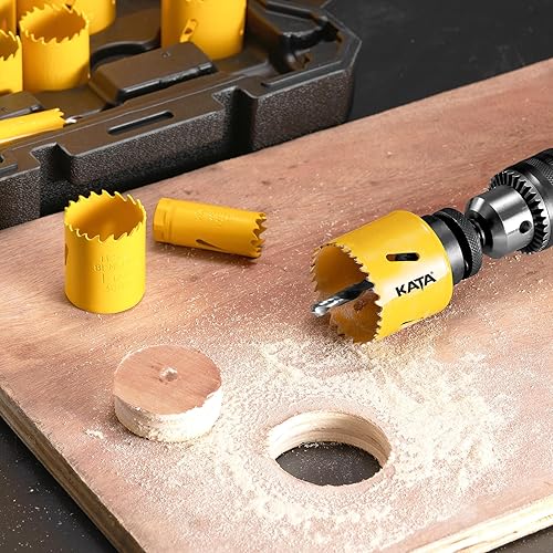 Vista 16 de KATA Kit de sierra perforadora bimetálica, 18 piezas de sierra de agujero de acero M42 con 3/4 de pulgada a 2-1/2 pulgadas (0.748-2.520 in), hojas