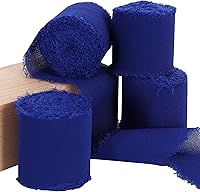 Vista 35 de TONIFUL 4 rollos de cinta de gasa roja - 1 1/2 pulgadas 5.5 yardas de cinta de seda para envolver regalos, bodas, decoración de fiestas, envoltura