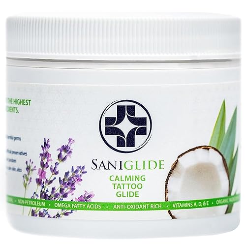 Saniderm Tattoo Glide, Crema hidratante de tatuaje premium (4 onzas)  Uso durante y después del proceso de tatuaje, hecho con ingredientes naturales disponible en Yaxa Peru