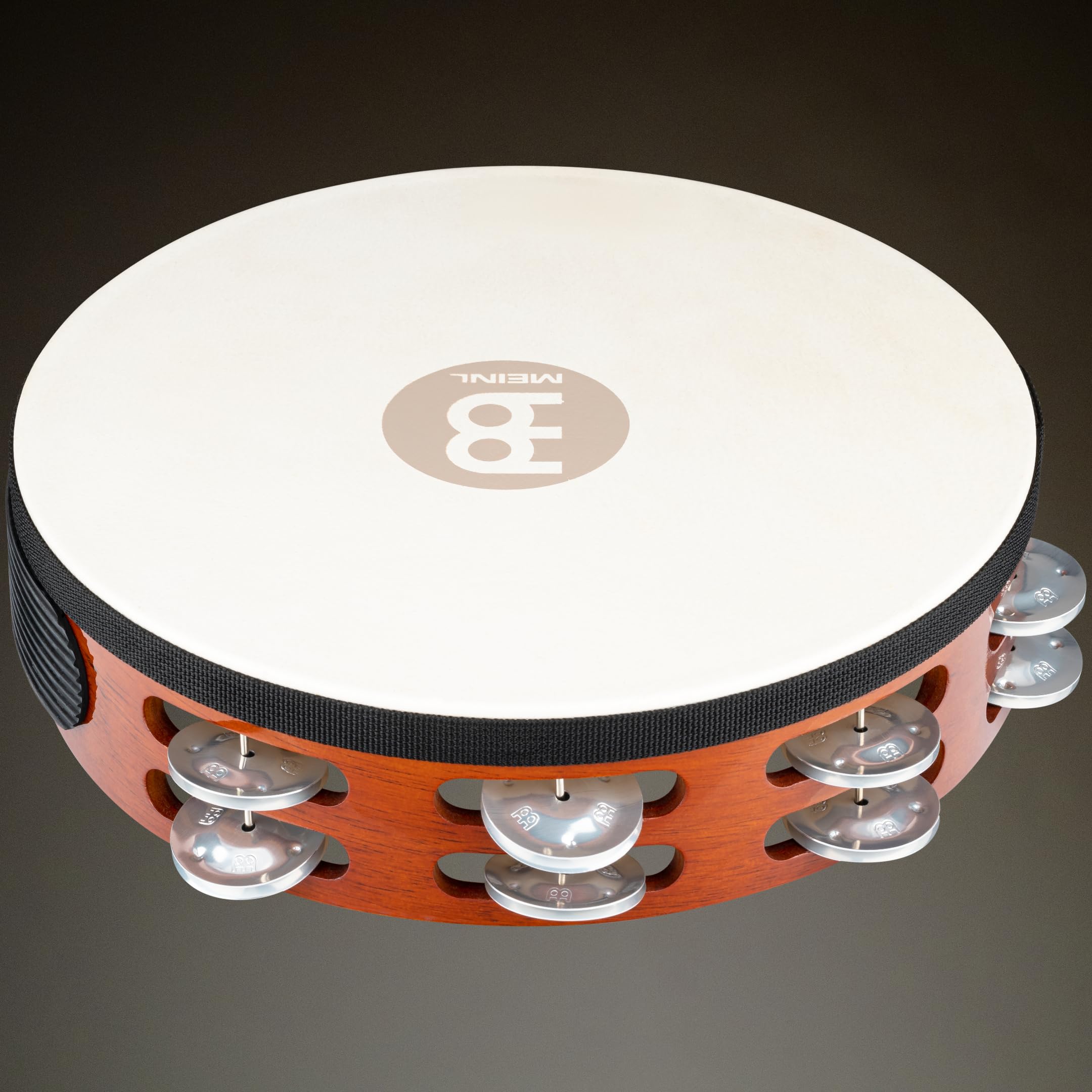 Meinl Percussion TAH2A-AB - Pandereta de aluminio y madera, piel de cabra, Doble fila
