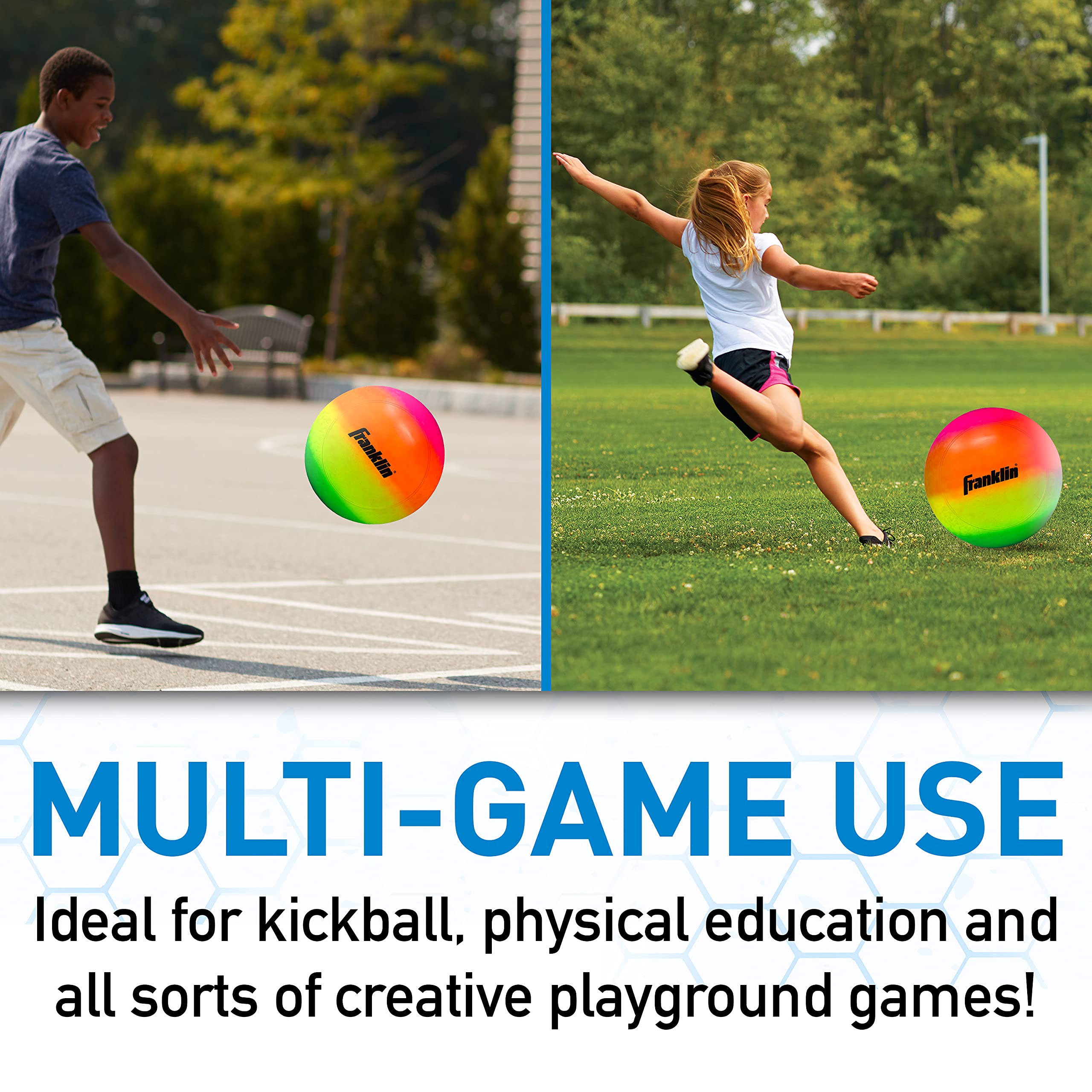 Franklin Sports 16" Rainbow Vibe Playground Ball - Image 7