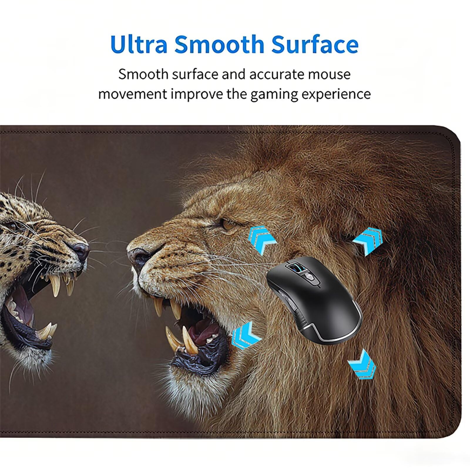 Tappetino Mouse Gaming, 900x450mm Tappetino Mouse XXL leopardo 0c0-44