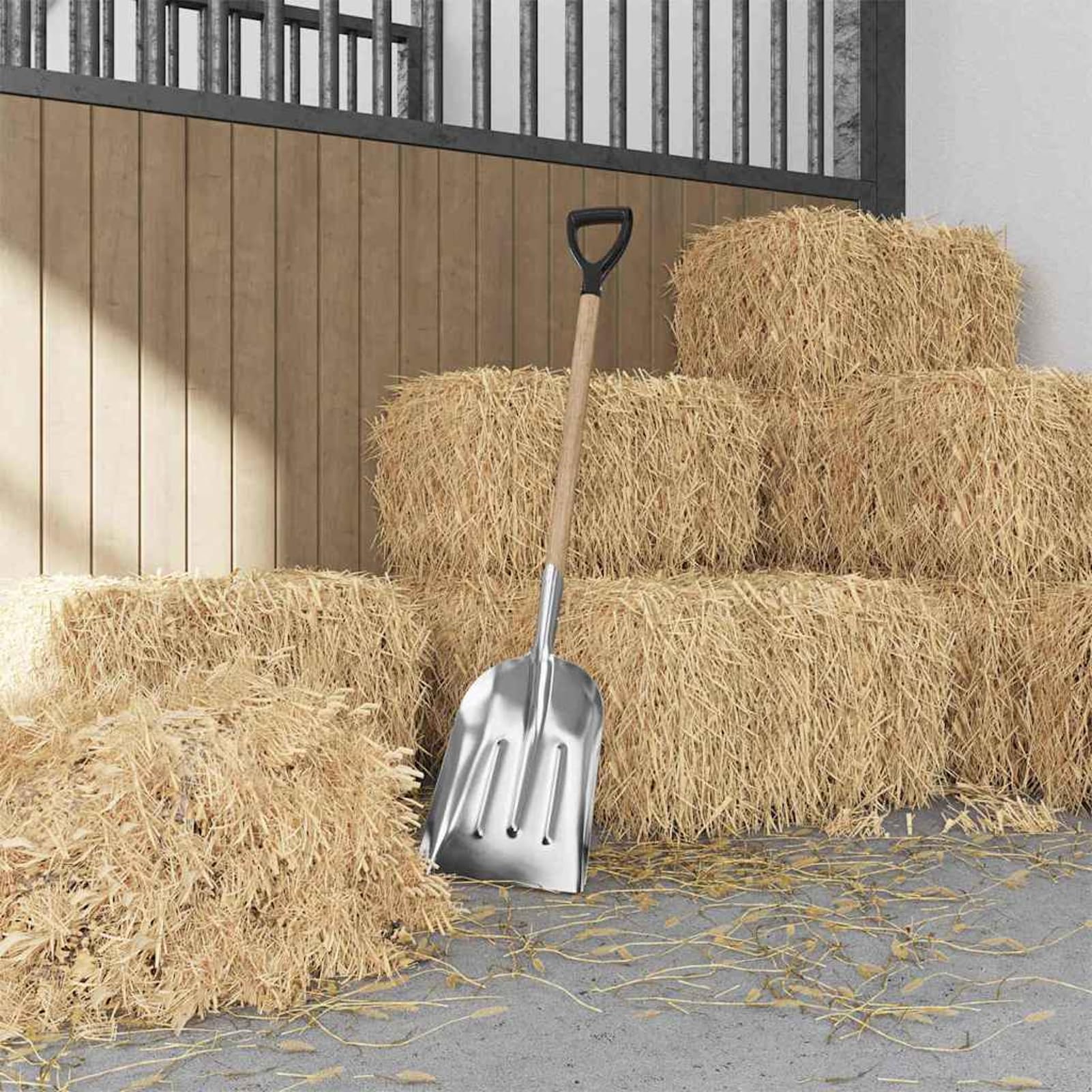 Geecher Pala in Alluminio, per Giardinaggio e Rimozione della Neve, 29 x 122 cm, Alluminio, per Esterno, Spiaggia, Campeggio