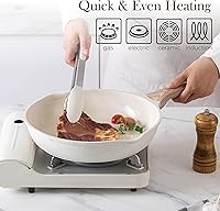 Vista 5 de Country Kitchen Juego de ollas y sartenes antiadherentes, juego de utensilios de cocina de aluminio fundido con utensilios, juego de cocina