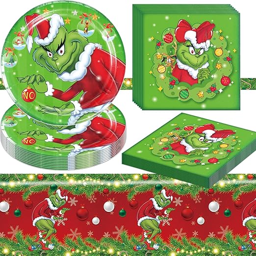 Christmas Grinch Party Supplies Christmas Grinch Party