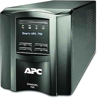 APC UPS 750VA Smart-UPS with SmartConnect, Pure Sinewave UPS Battery Backup, Uninterruptible Power Supply (SMT750C) (Certified Refurbished)