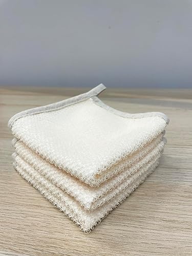 Rainbow Moon 6-Pack Exfoliating Wash Cloth - 2-Sided Body Scrub