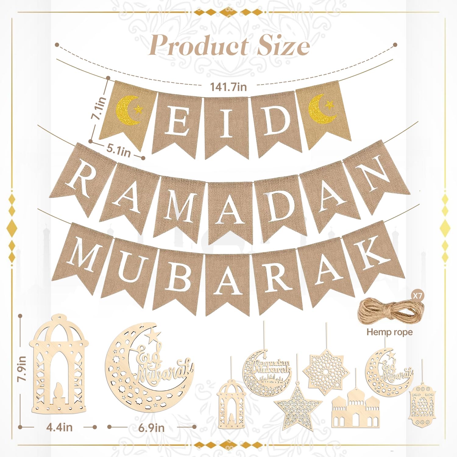 Décoration Murale Ramadan En Bois – 30x30 Cm, Inscription Ramadan Mubarak, Jeux De Lumière Et Motifs Perforés