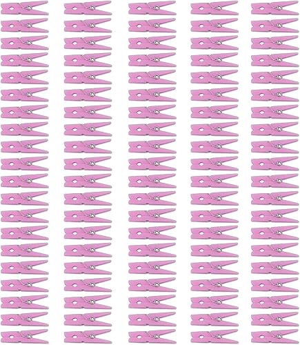 Mini pinzas rosas para la ropa, paquete de 100 alfileres de ropa de 1.25 pulgadas, recuerdos de plástico para baby shower, decoraciones de disponible en Yaxa Colombia