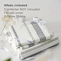 Vista 9 de Bedsure Funda de edredón de tejido de gofre, tamaño King, funda de edredón bohemia 100% algodón con 2 fundas de almohada, funda de edredón