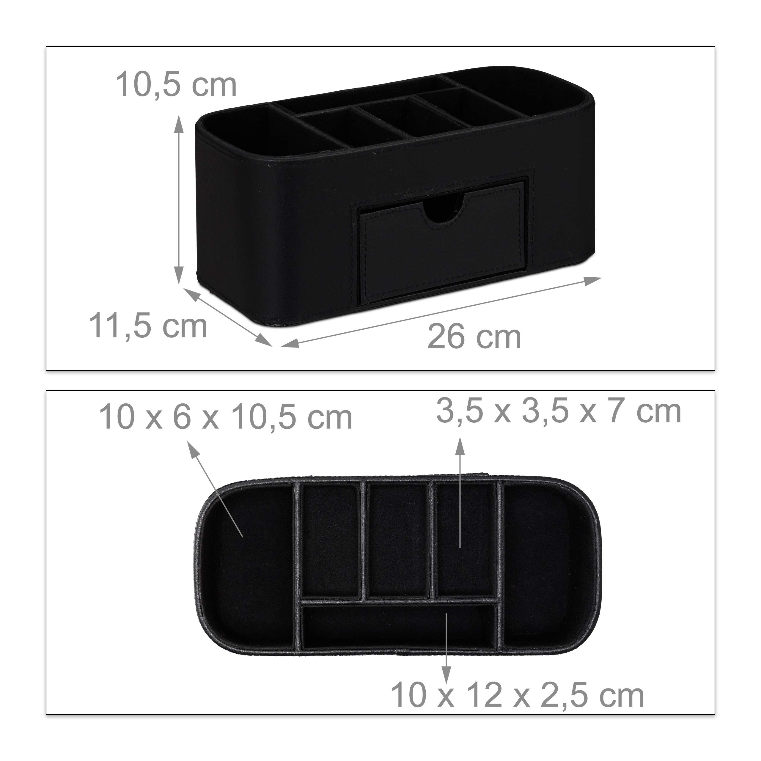 Relaxdays Organizer na artykuły biurkowe, uchwyt na ołówki 10,5 x 26 x 11,5 cm
