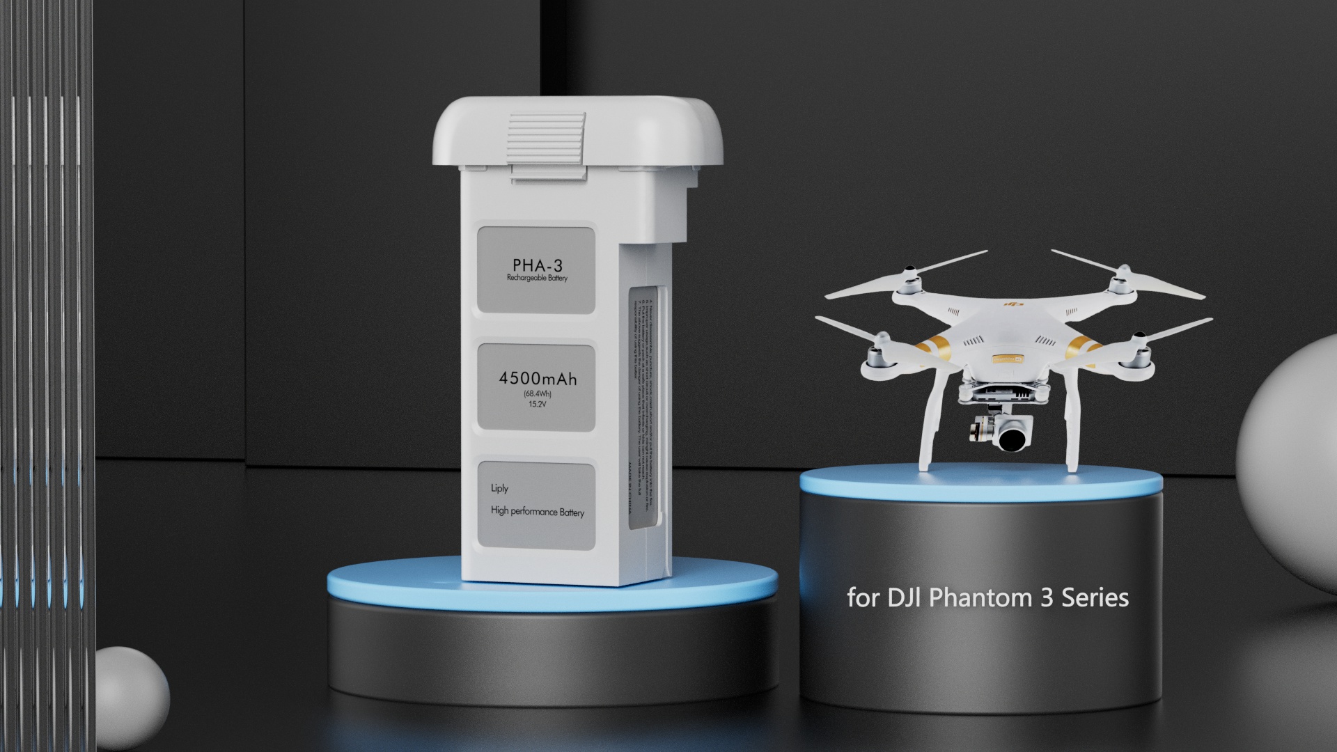 DJI ドローン Phantom３バッテリー2個 Amazon.com: 2-Pack DJI Phantom 3 Battery Replacement (15.2v