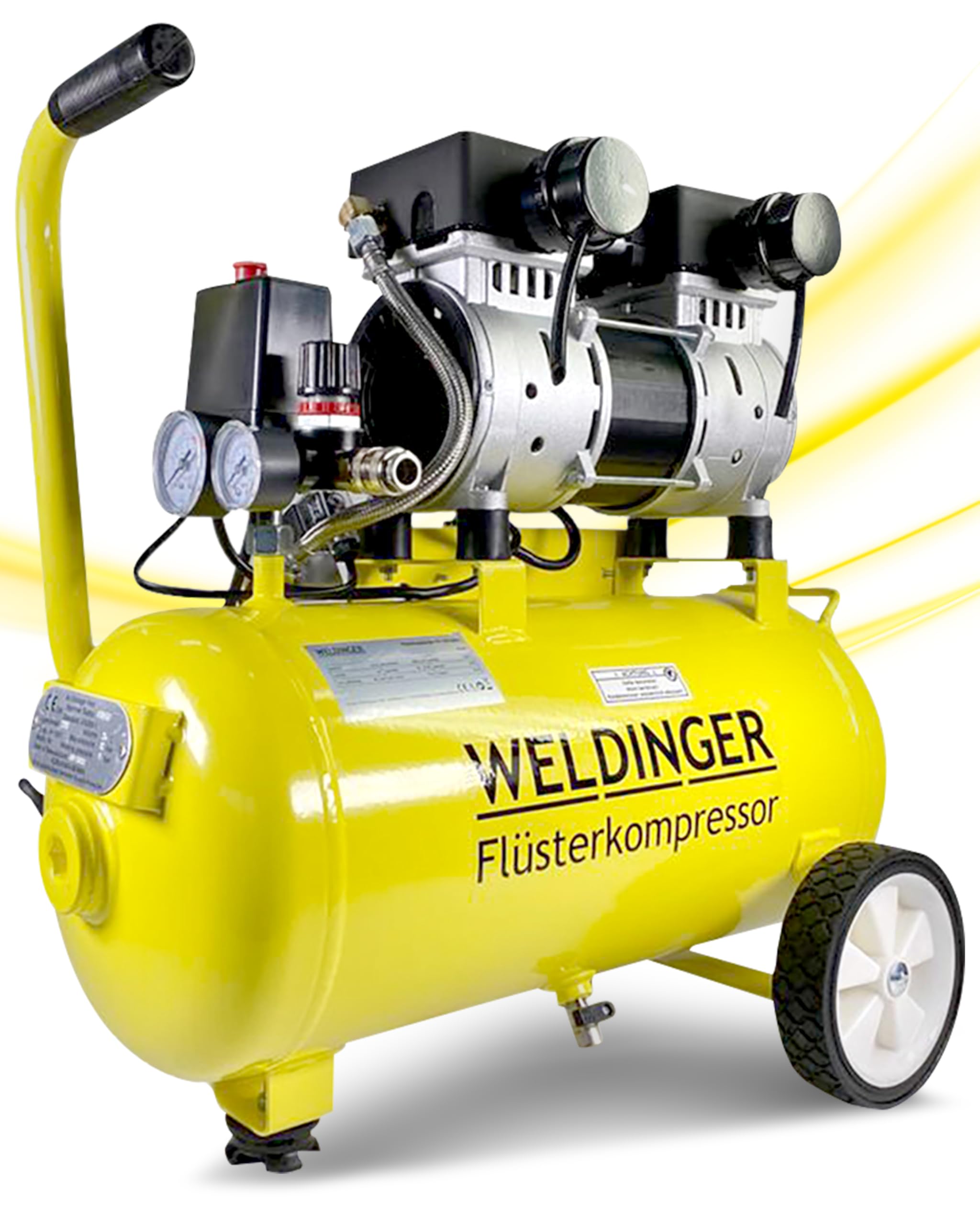  WELDINGER Flüsterkompressor FK 120 turbo pro 1500 W Druckregler 5 Jahre Garantie
| WELDINGER Flüsterkompressor FK 120 t