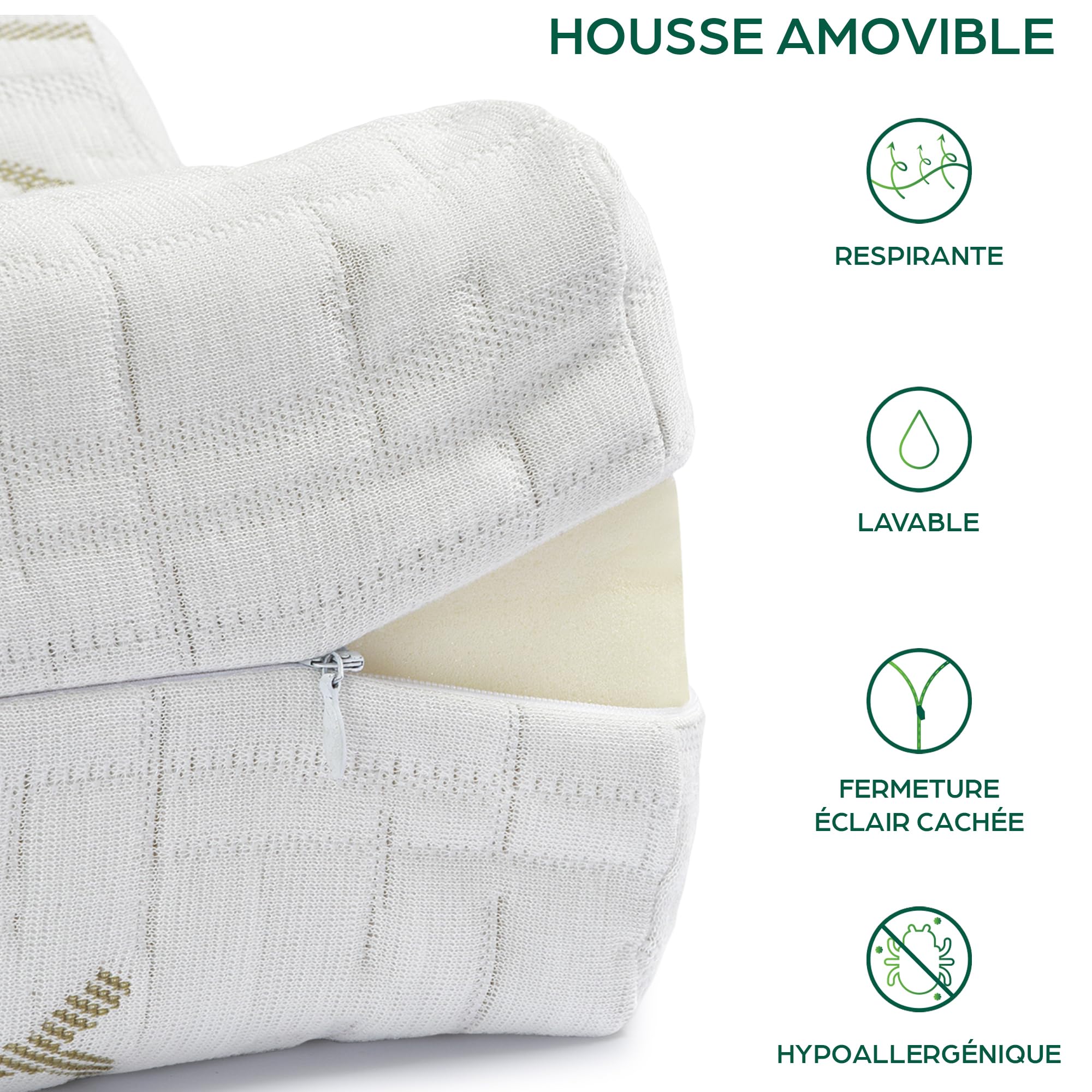 IURVE® Coussin de jambes/lombaire lit Cervical à mémoire de forme pour