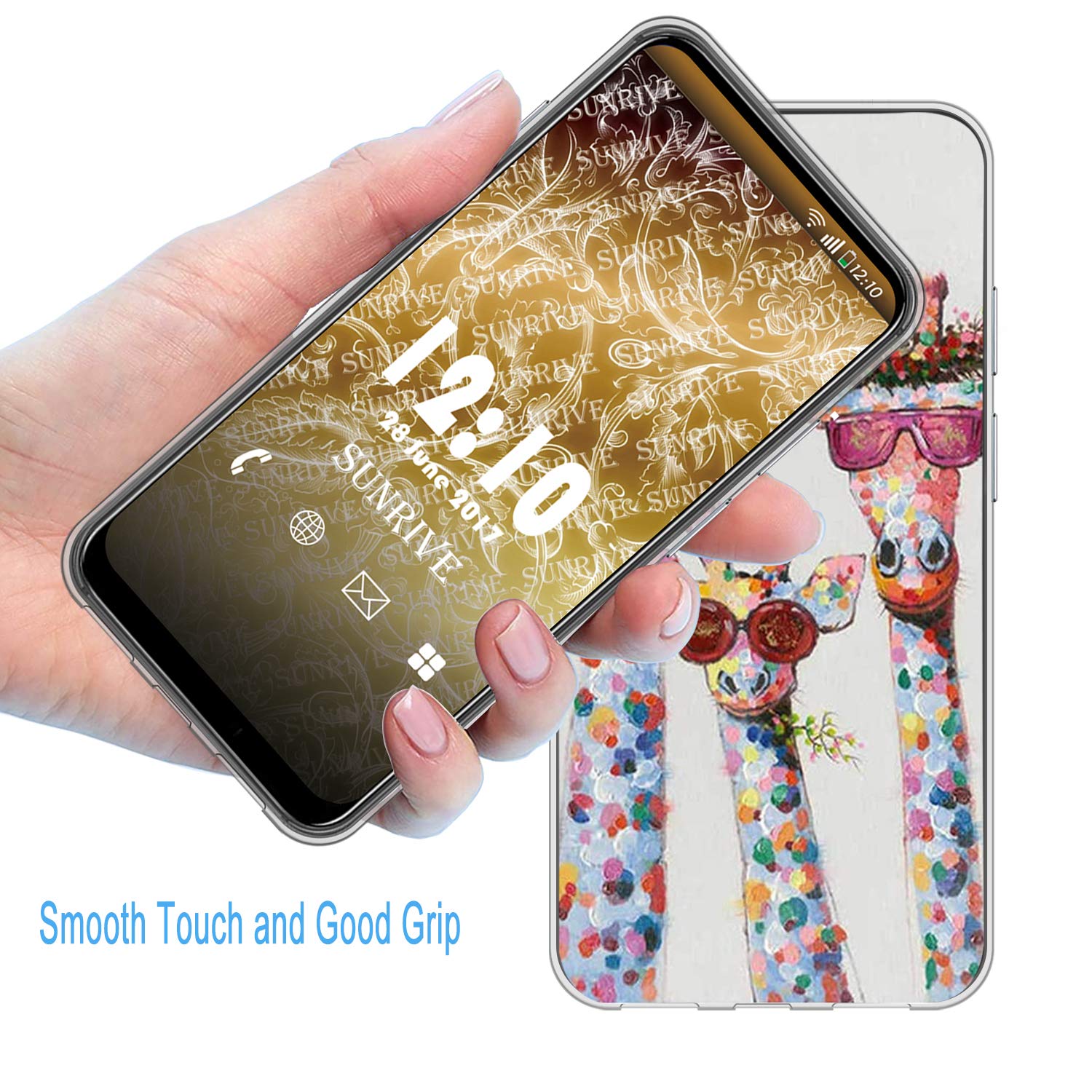Sunrive Cover compatibile con OnePlus A5010 5T, Custodia Case in molle Trasparente silicone Morbida Flessibile Antigraffio protettiva back custodie (Q carta