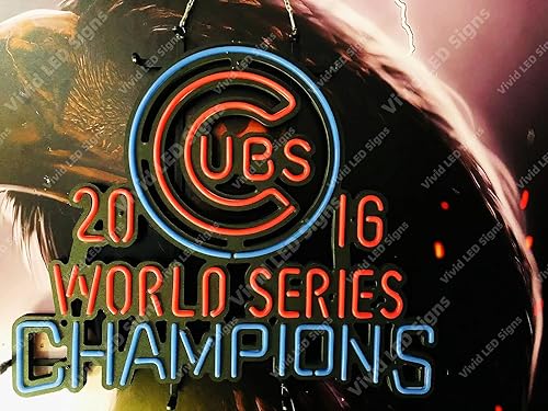 Miniatura 4 de Queen Sense 24 "x20" para Chicagos Sports League Cub 2016 Campeones del Mundo LED Signo Luz de neón Señales Luces Pared Decoración Lámpara Con