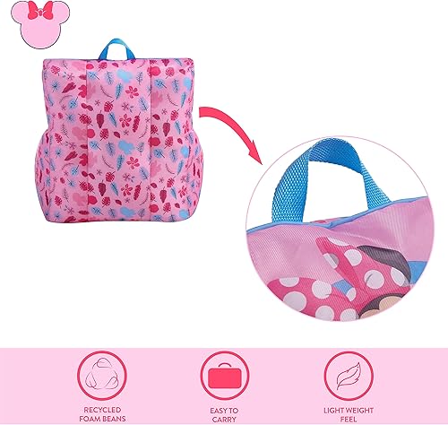 Miniatura 4 de Idea Nuova Disney Minnie Mouse - Puf de nailon para niño con ribete y asa superior