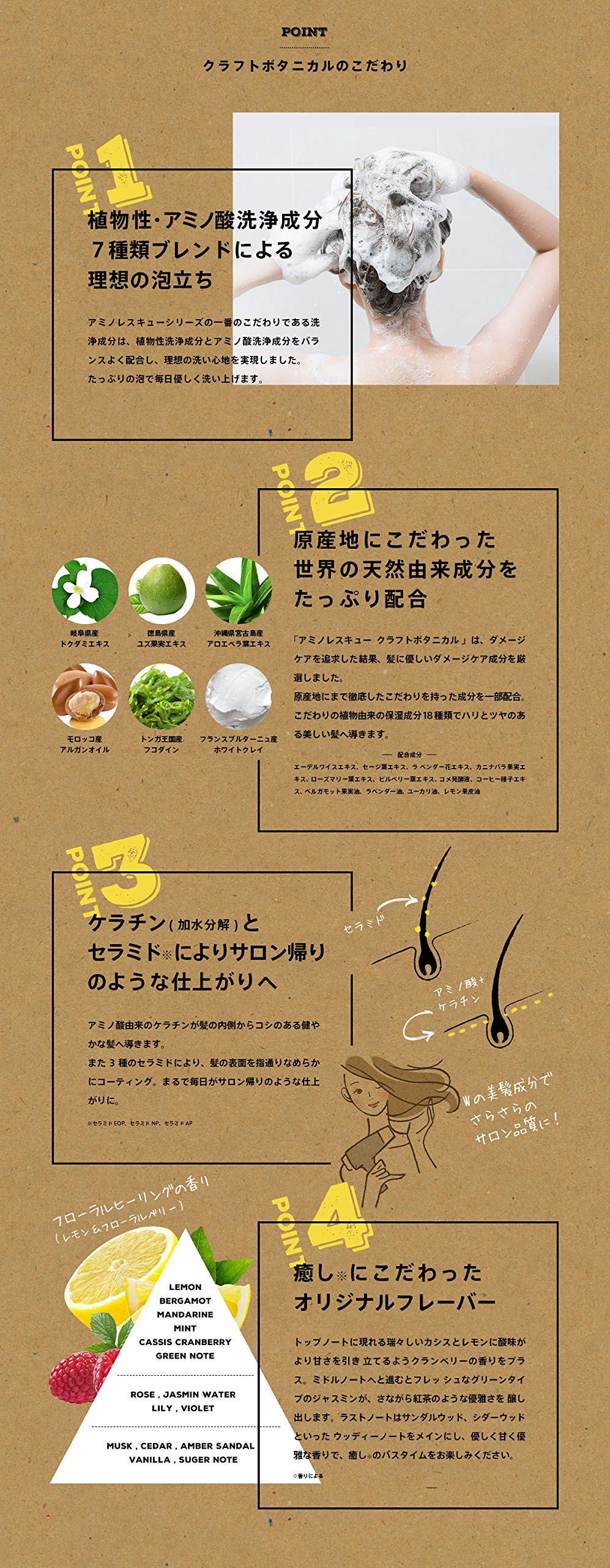 Amazon | アミノレスキュー クラフトボタニカル シャンプー