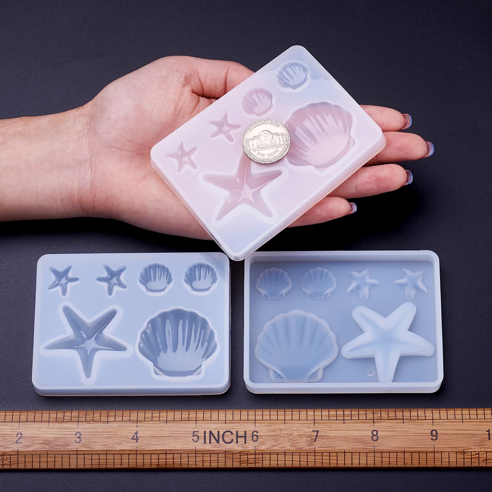 Stampo In Silicone A Stella 11,9 Cm PATIKIL: Modello Per Resina E Saponi, Fai Da Te - 5